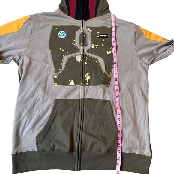 Star Wars Boba Fett Hoodie - Green, Gray, Red, Yellow - Picture 10 of 15